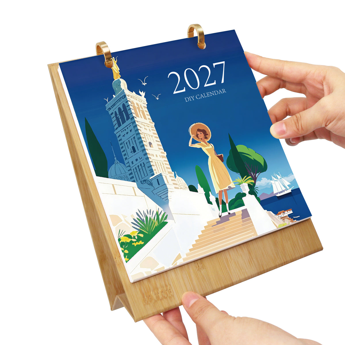 월드 트립 에디션 - 2027 숫자 컬러링 데스크 캘린더
