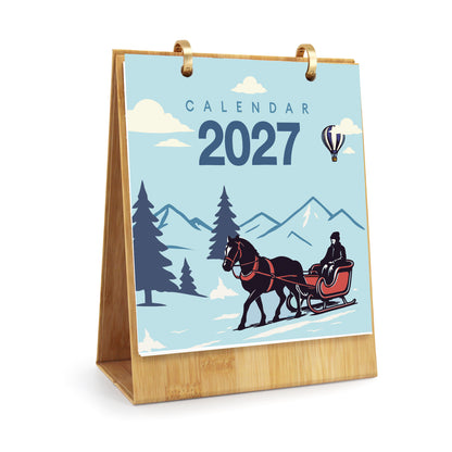 빈티지 트래블 에디션 - 2027 숫자 컬러링 데스크 캘린더