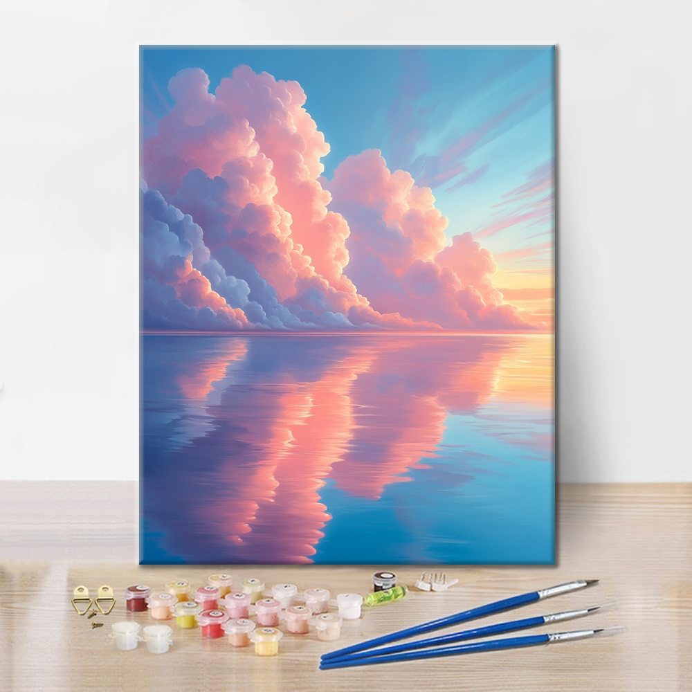 거울 속 꿈결 같은 구름 - 유화그리기