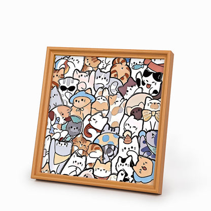 느긋한 고양이 - 컬러링 퍼즐