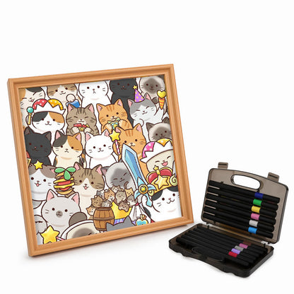마법의 아기 고양이 - 컬러링 퍼즐