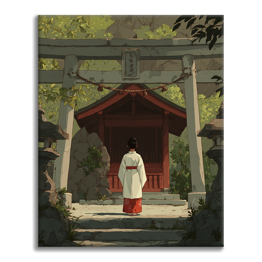 도리이를 향해 - 유화그리기