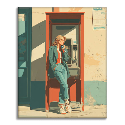 전화 부스 - 유화그리기