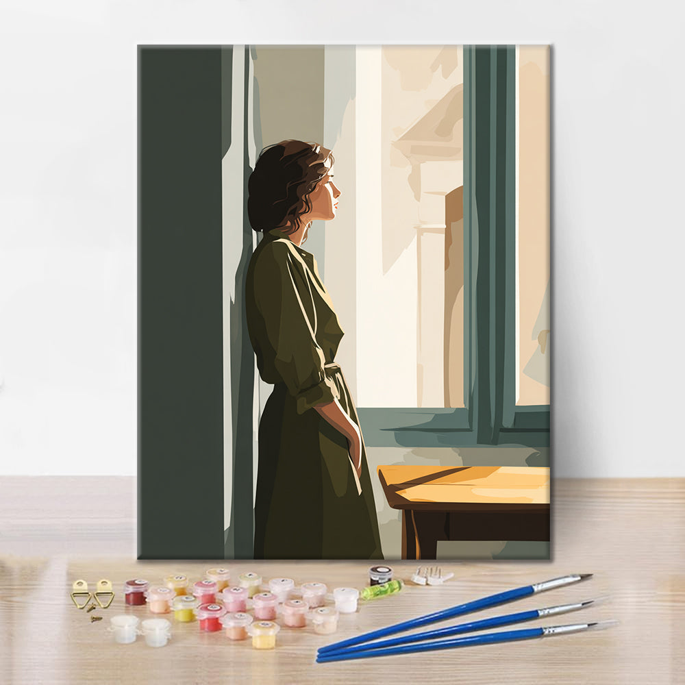 창문 그림 - 유화그리기
