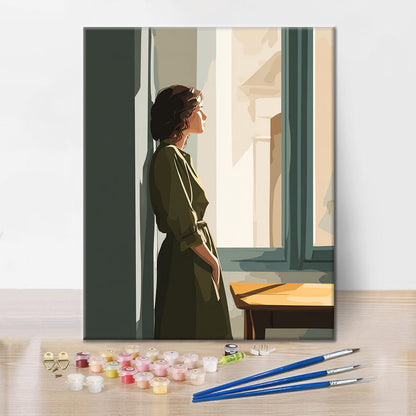 창문 그림 - 유화그리기