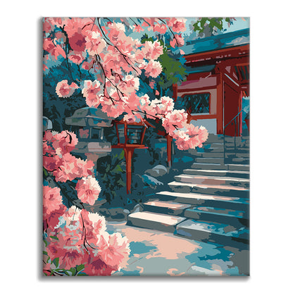 평온한 정원 - 유화그리기