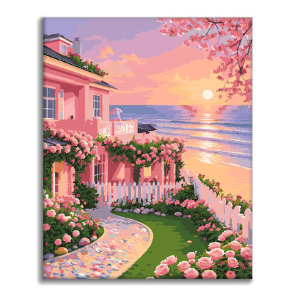 황혼의 가든 코티지 - 유화그리기