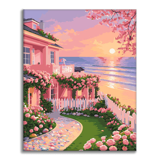 황혼의 가든 코티지 - 유화그리기