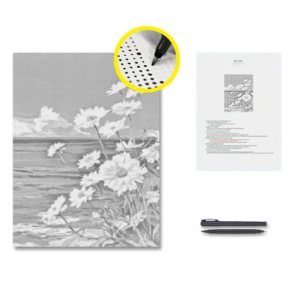바다의 데이지 - 점묘화
